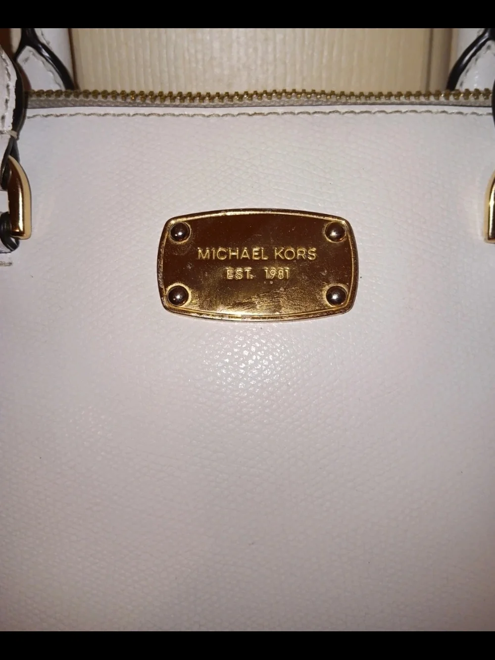 Michael KORS White Dome Satchel Handbag
